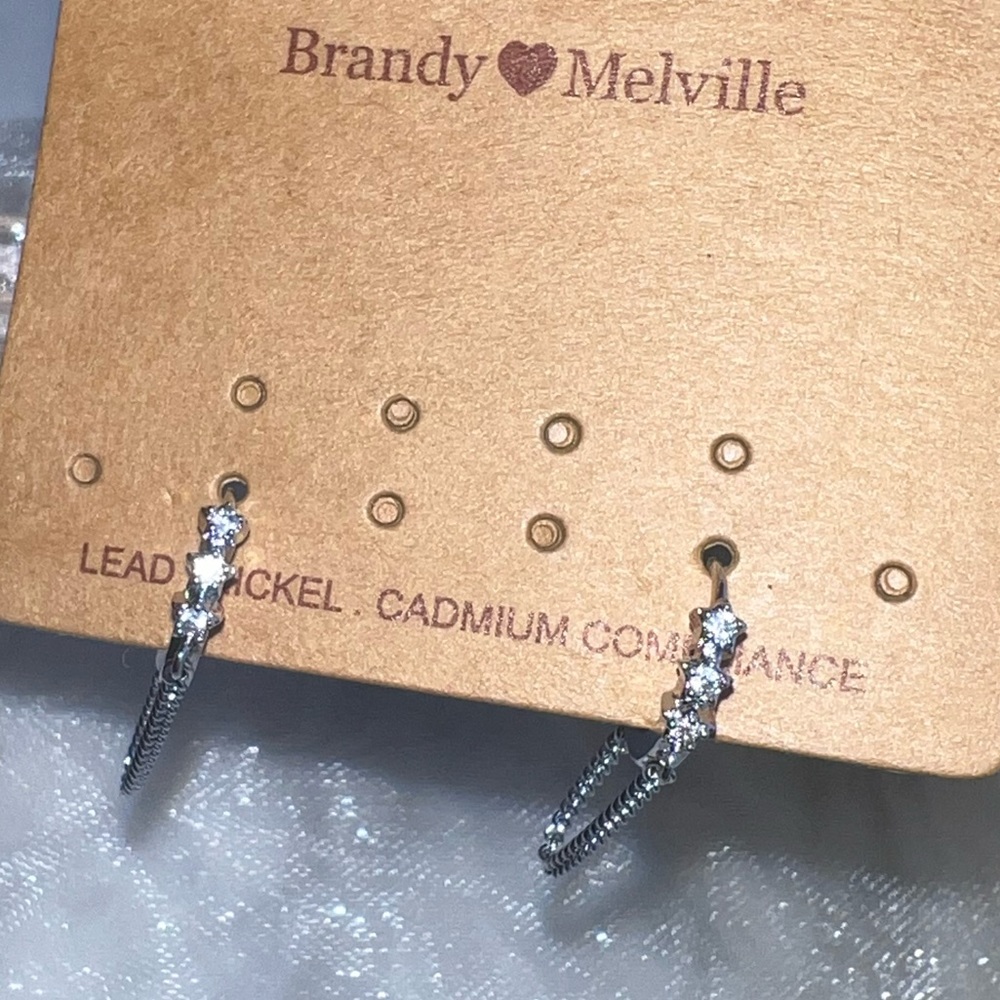 Brandy Melville💖MINI DROP HOOP EARRINGS